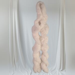 Claire's Soft Cream Scarf Springy Flexible Coil Coiled